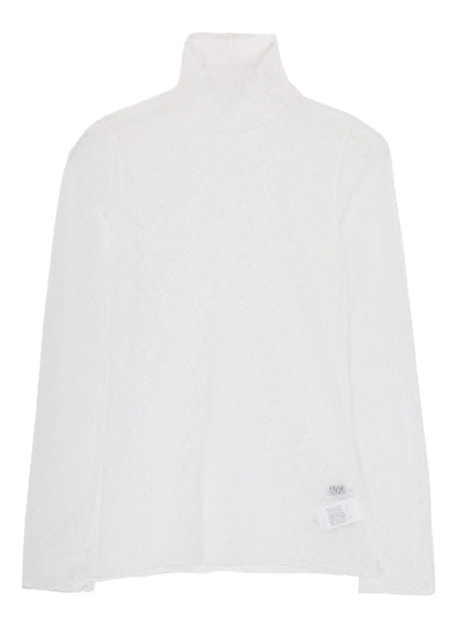 STRETCHED LACE R-TURTLENECK T
