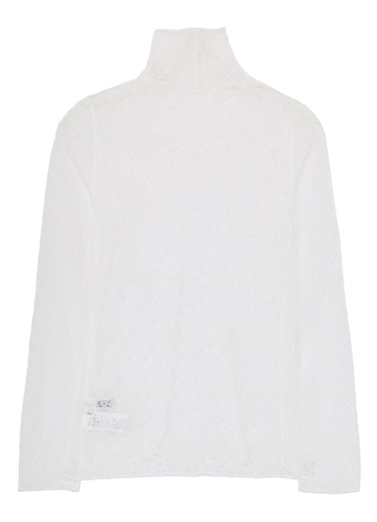 STRETCHED LACE R-TURTLENECK T