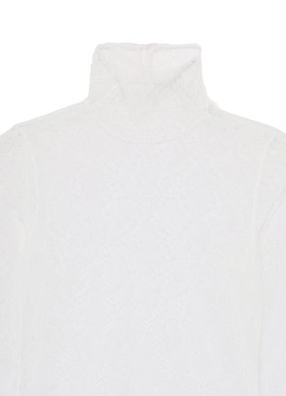STRETCHED LACE R-TURTLENECK T
