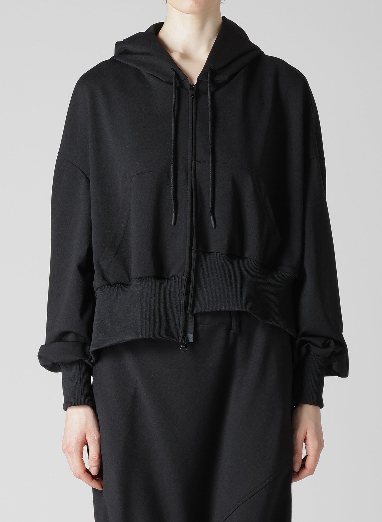 Pe JERSEY TWILL UNBALANCED HOODIE A