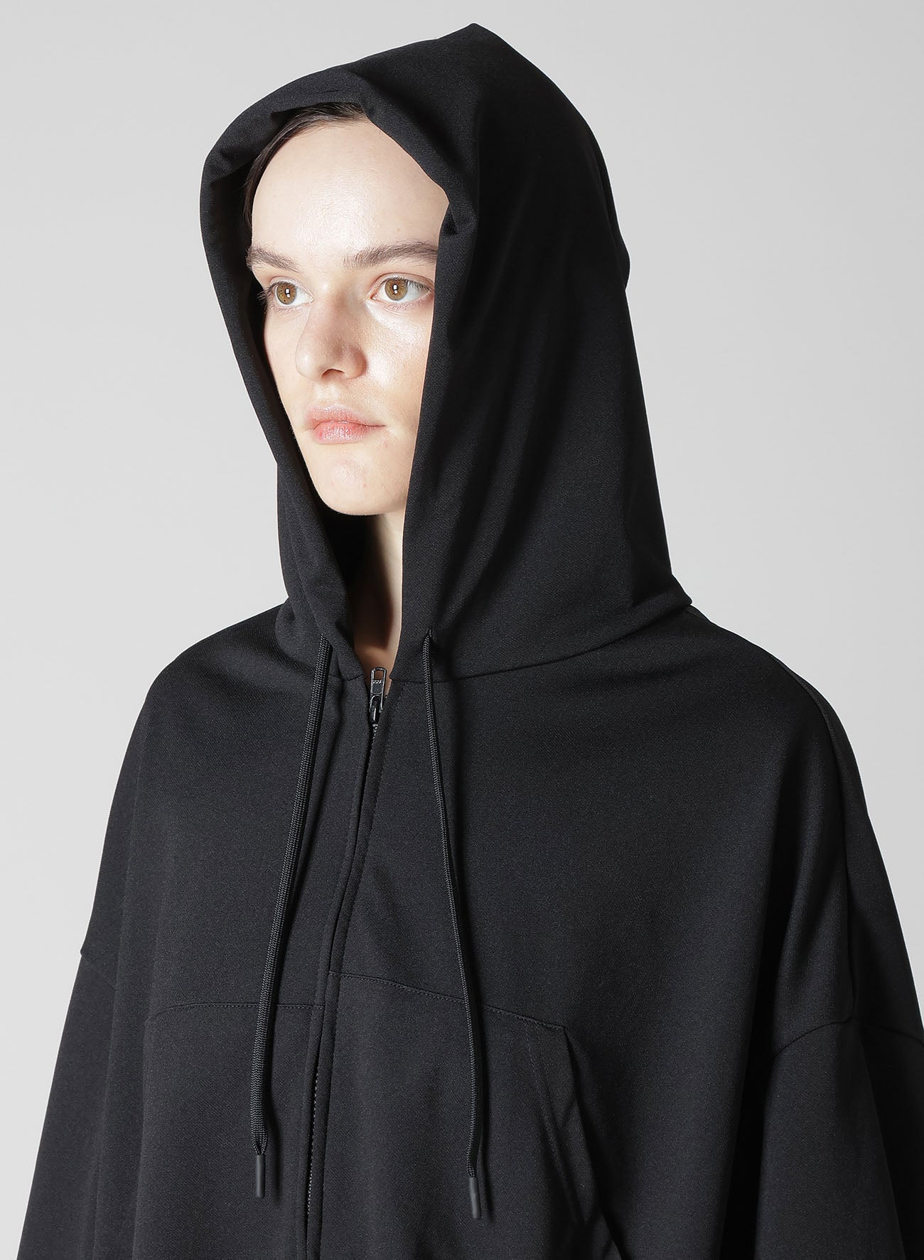 Pe JERSEY TWILL UNBALANCED HOODIE A