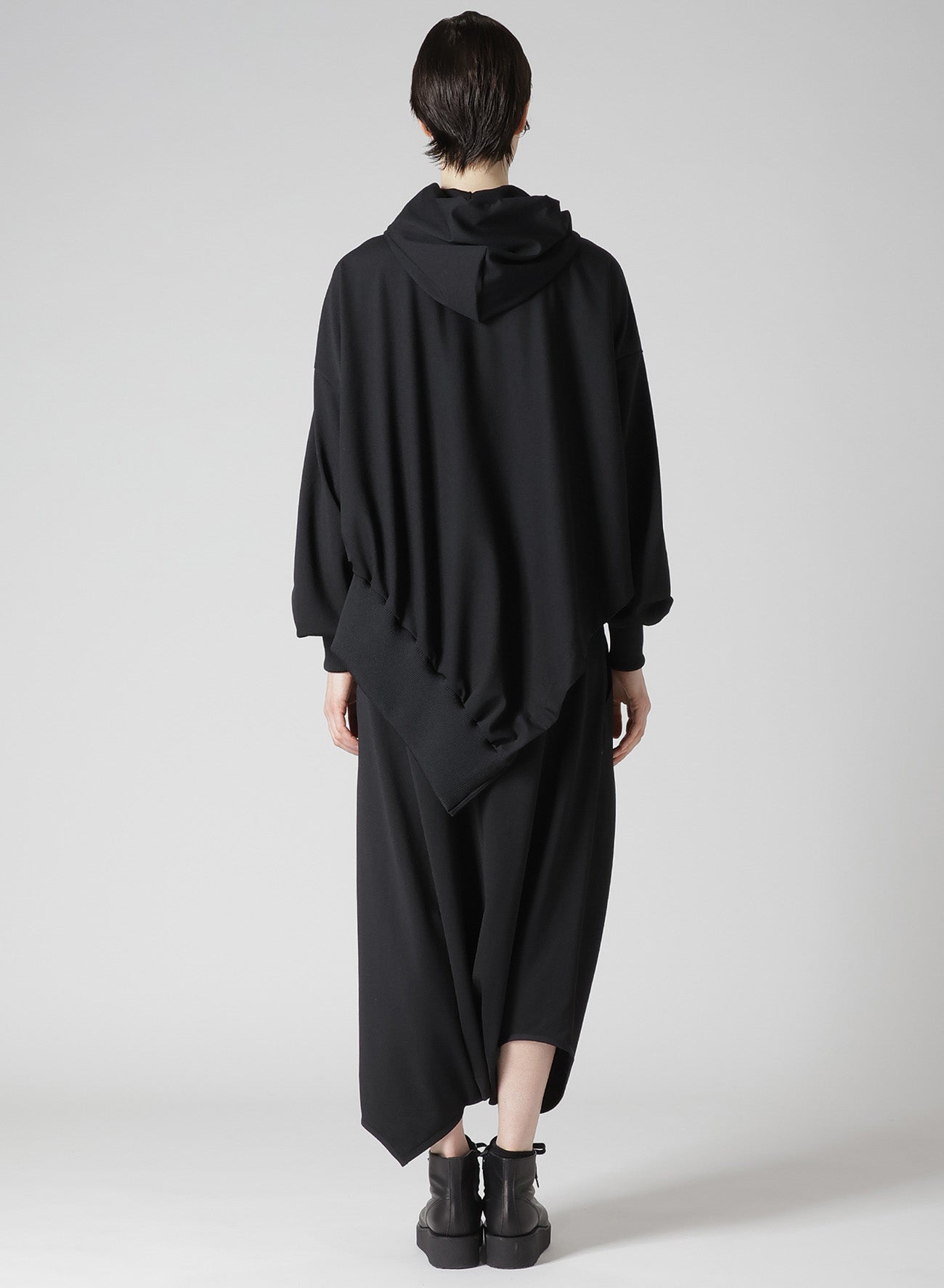 Pe JERSEY TWILL UNBALANCED HOODIE A