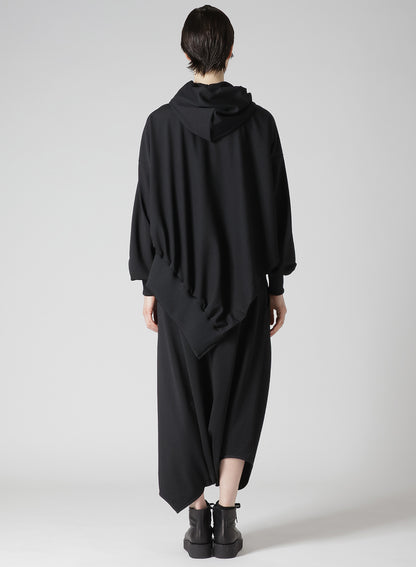 Pe JERSEY TWILL UNBALANCED HOODIE A