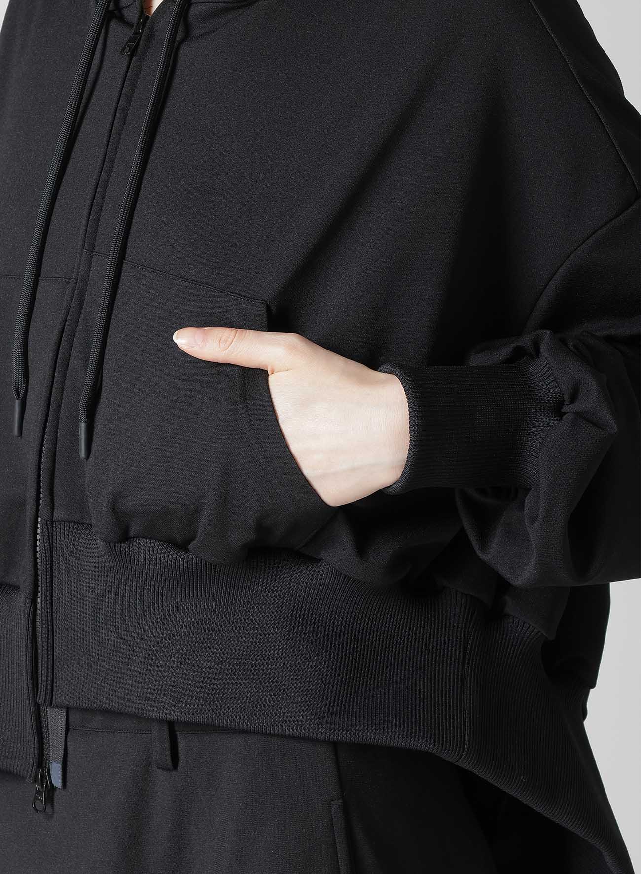 Pe JERSEY TWILL UNBALANCED HOODIE A