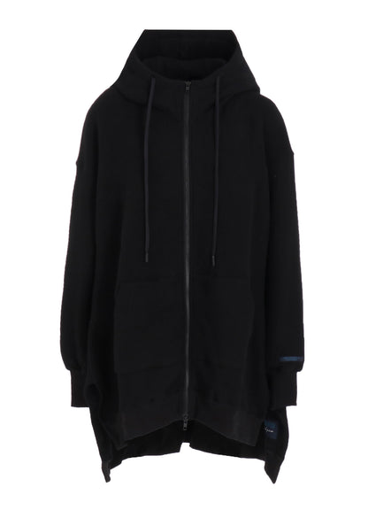 Liy/C BRUSHED FRENCH TERRY UNBALANCED HOODIE B