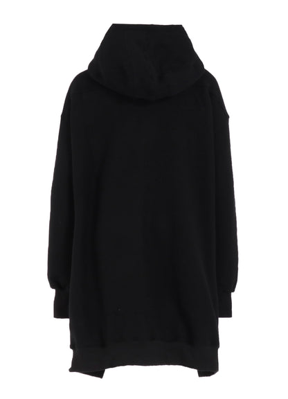 Liy/C BRUSHED FRENCH TERRY UNBALANCED HOODIE B