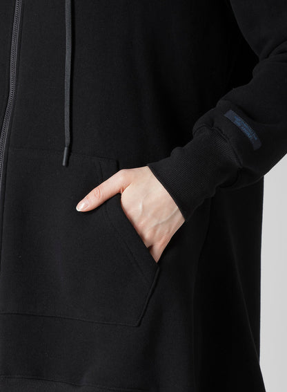 Liy/C BRUSHED FRENCH TERRY UNBALANCED HOODIE B