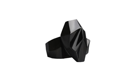 BRASS BOULDER RING BLK