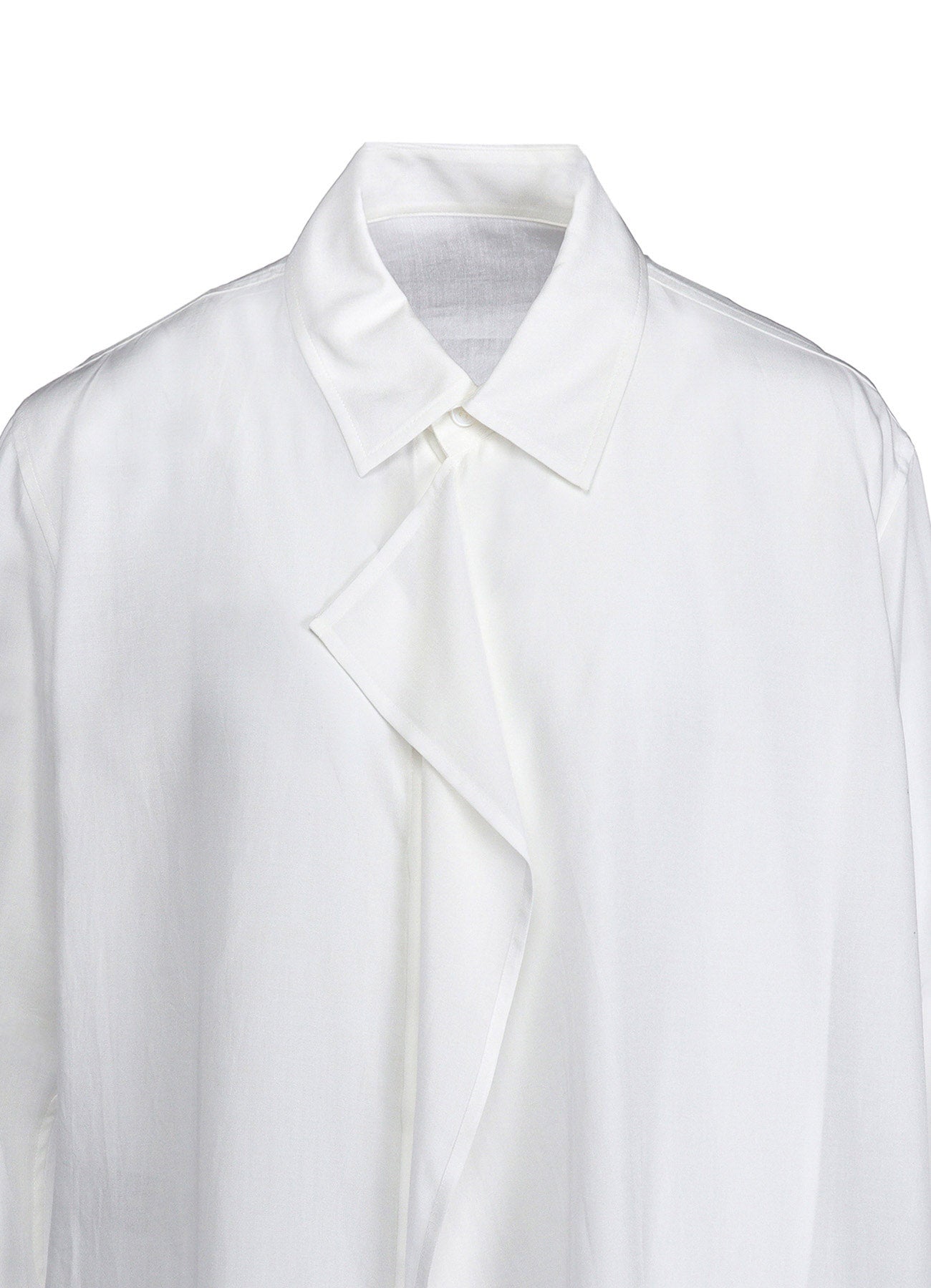 CELLULOSE POPLIN FRONT KNOT DETAIL BLOUSE