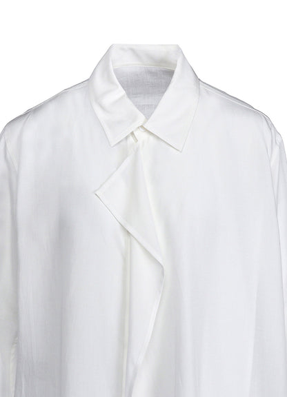 CELLULOSE POPLIN FRONT KNOT DETAIL BLOUSE