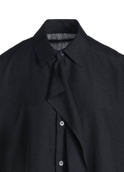 CELLULOSE POPLIN FRONT KNOT DETAIL BLOUSE