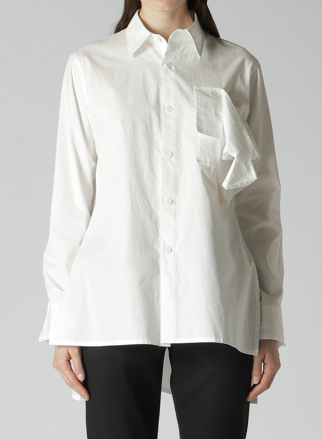 COTTON BROAD R BOX DETAIL BLOUSE