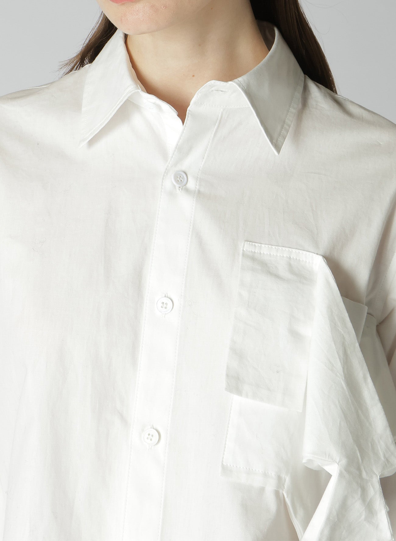 COTTON BROAD R BOX DETAIL BLOUSE