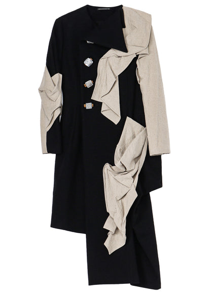 L SLV DRAPE DETAIL COAT