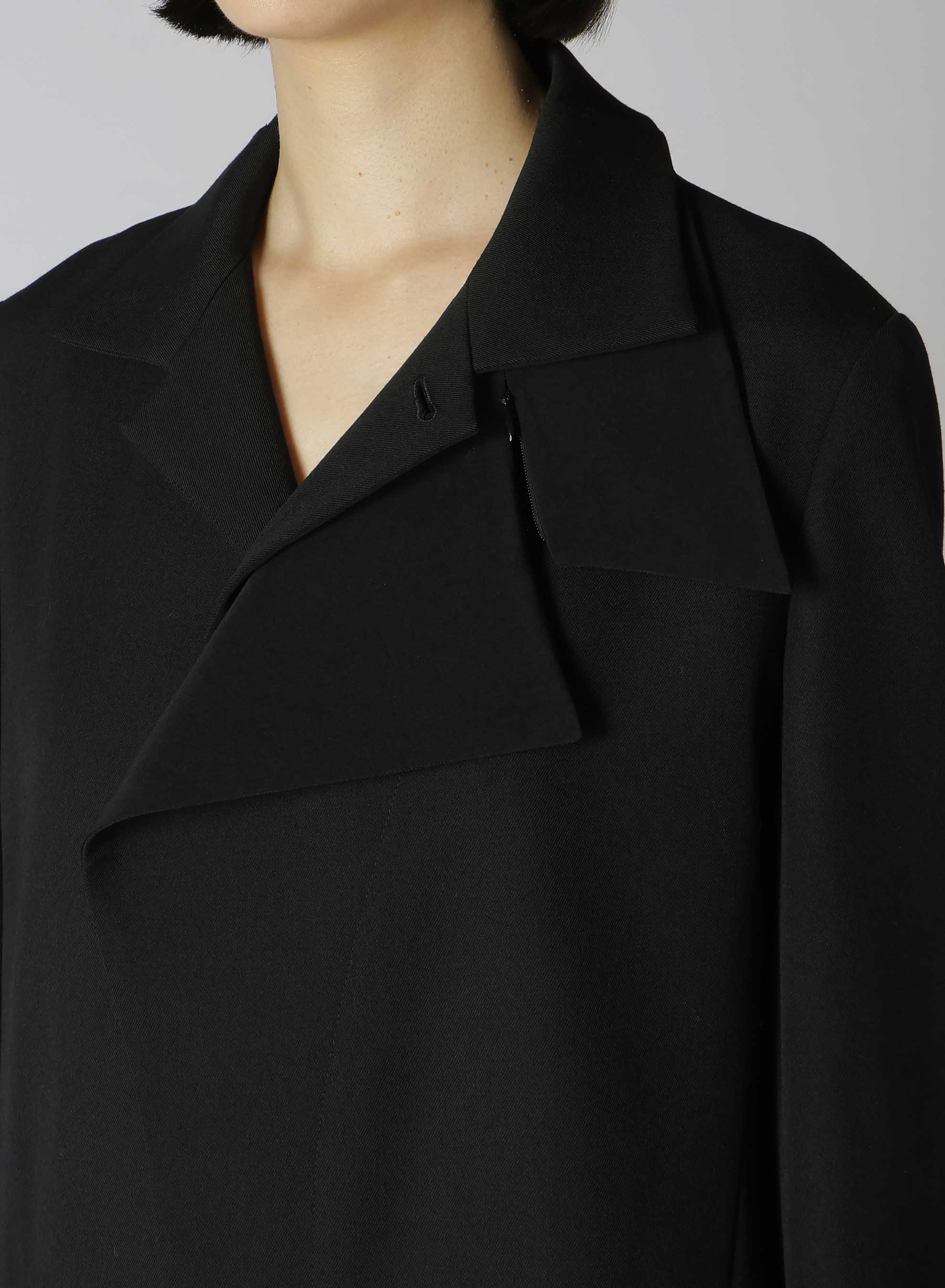 2/60 WOOL GABARDINE R DOUBLE LAYERED LONG COAT – THE SHOP YOHJI YAMAMOTO