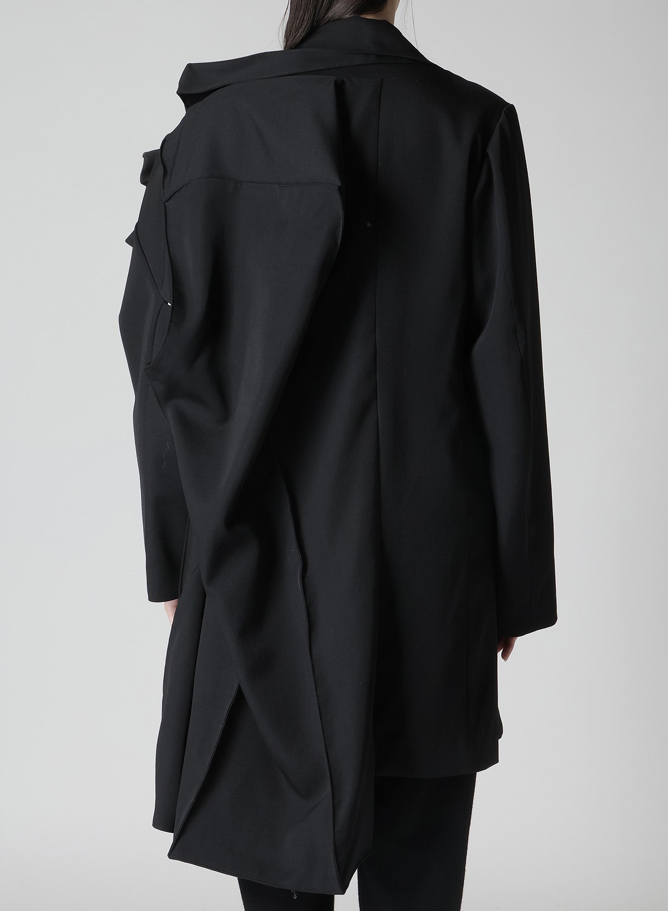 GABARDINE L BOX SLEEVE OVERSIZED COAT