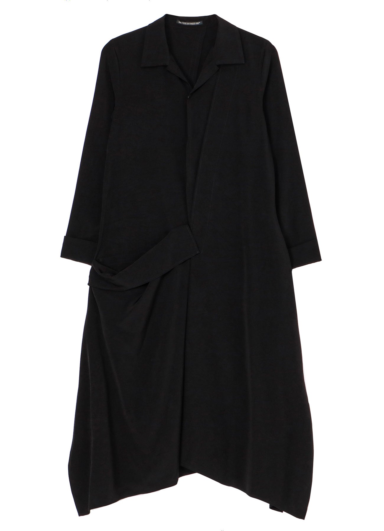 TA/PE CREPE DE CHINE R DRAPE DETAIL SHIRT DRESS