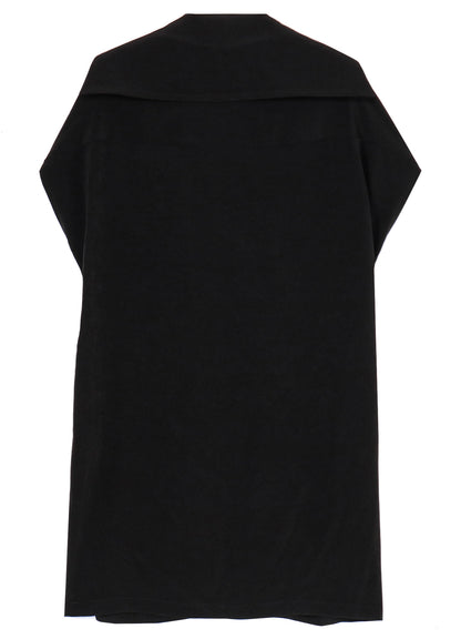 TA/PE CREPE DE CHINE DRAPED NECK DRESS