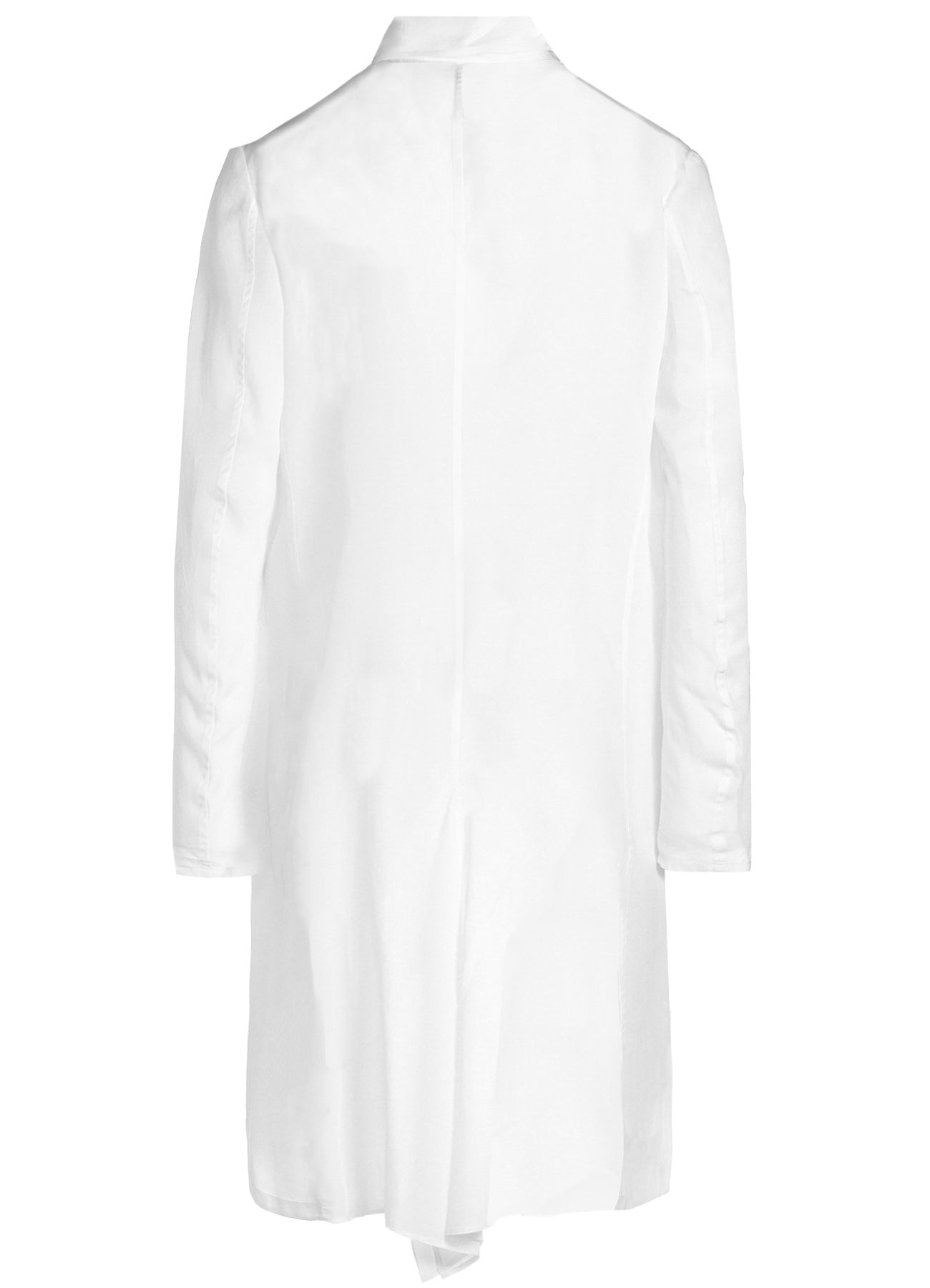 CELLULOSE POPLIN ROUNDED HEM SHIRT DRESS