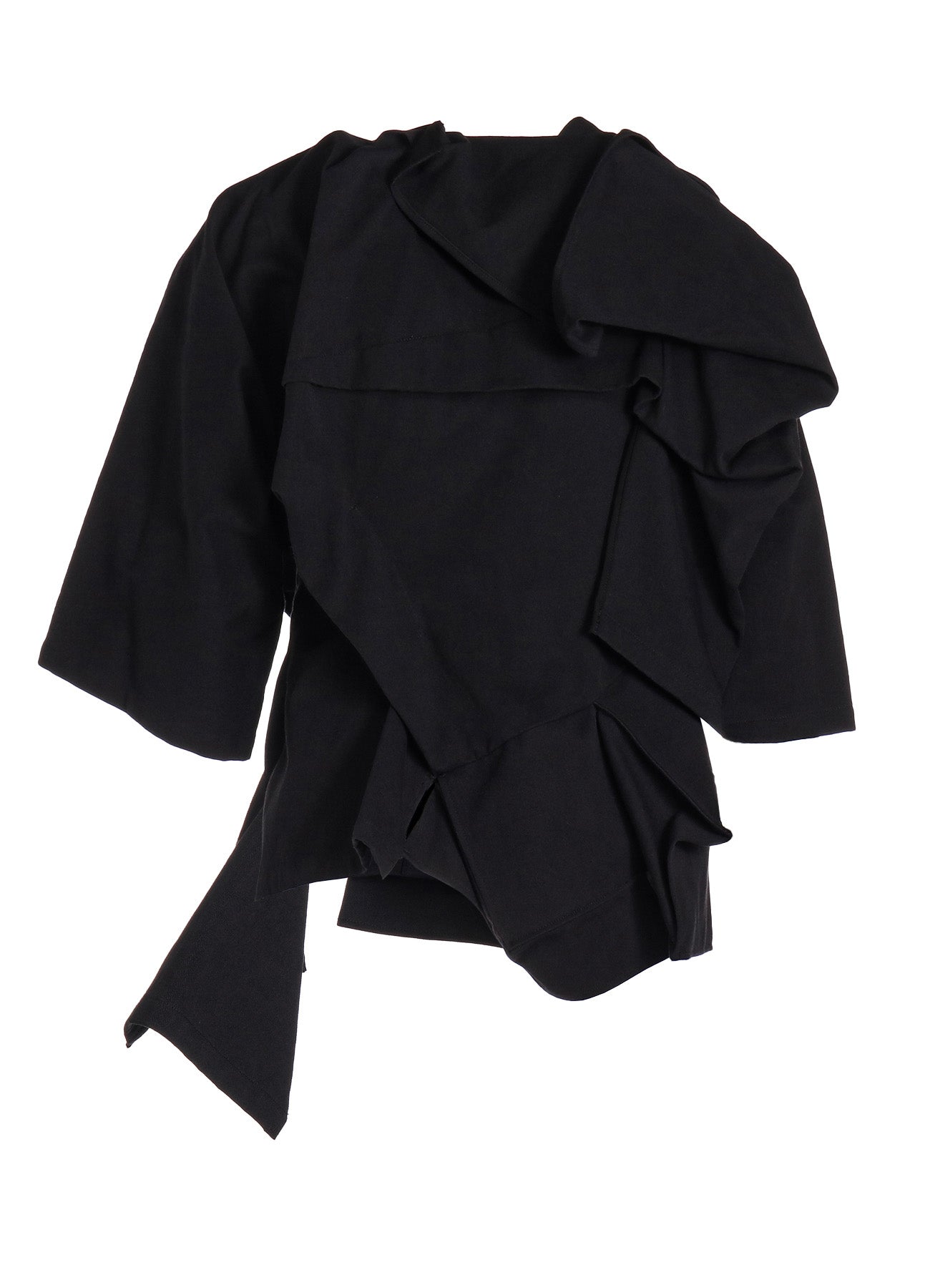 C/HEMP BACKSIDE UNIFORM TWILL DRAPED SLEEVES JACKET