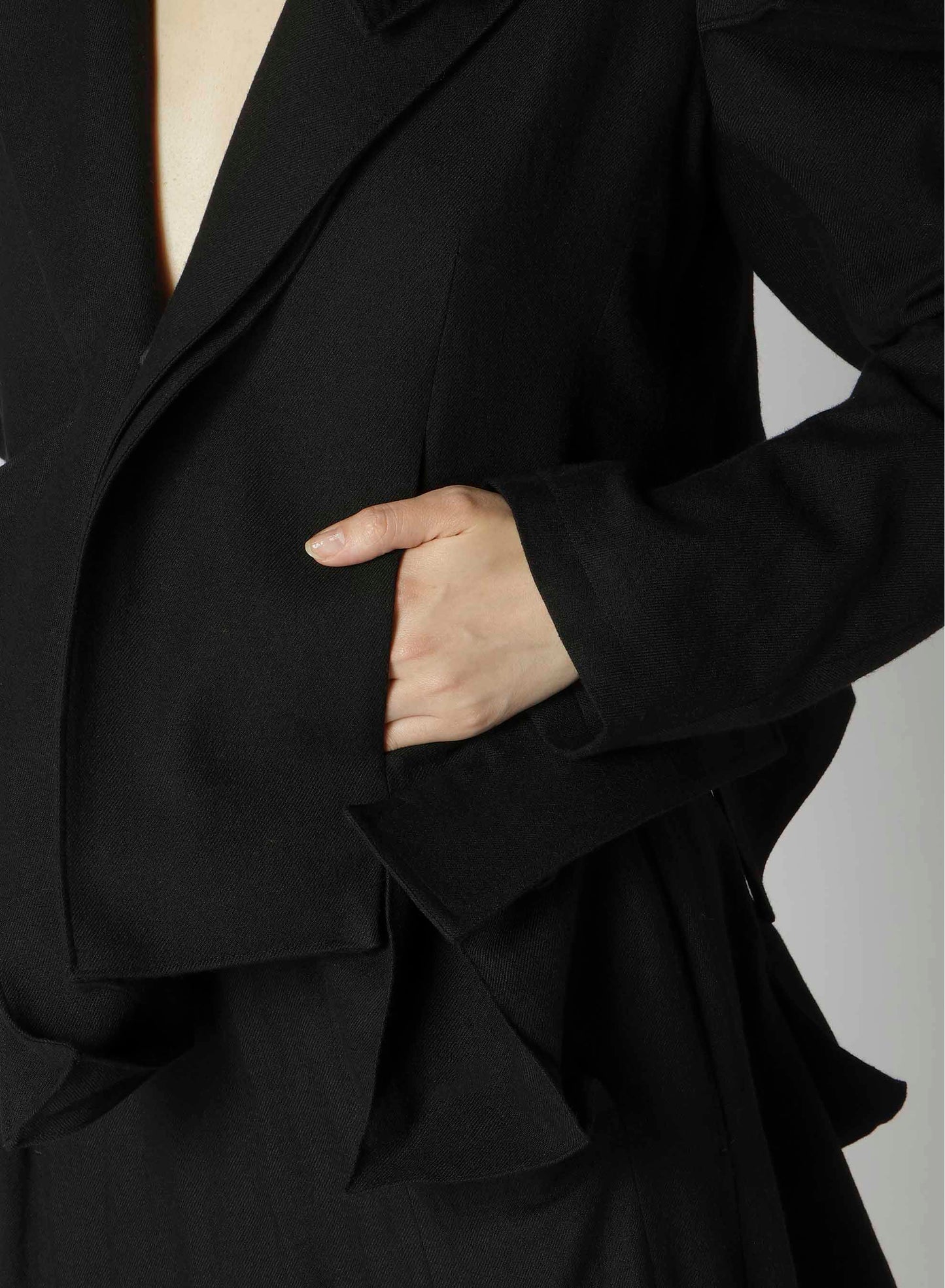 W/C LIGHT SERGE BOX DETAIL WIDE SLEEVE JACKET