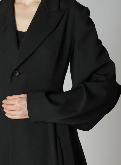 GABARDINE BOX SLV LONG JACKET