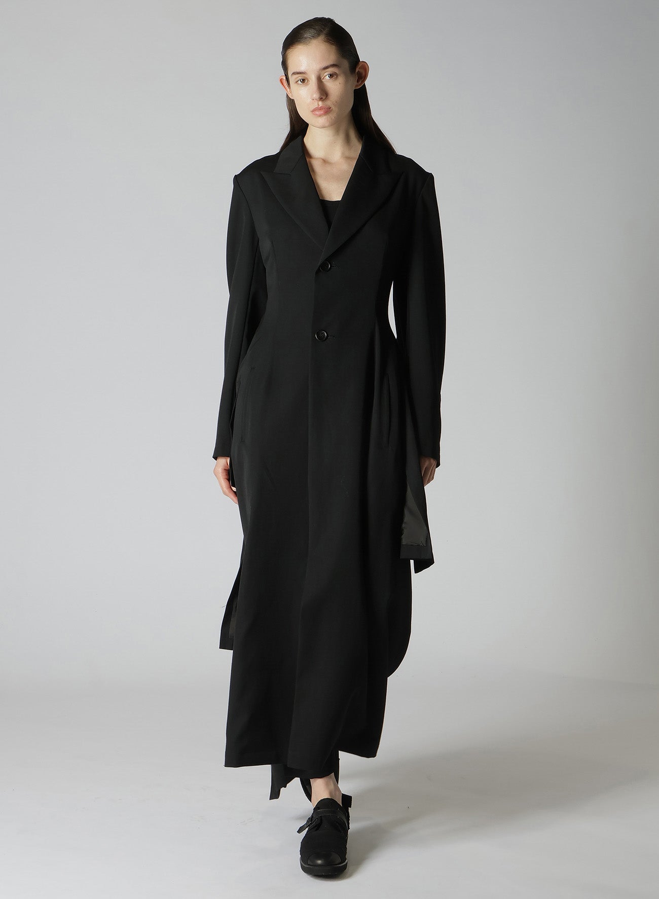 GABARDINE BOX SLV LONG JACKET