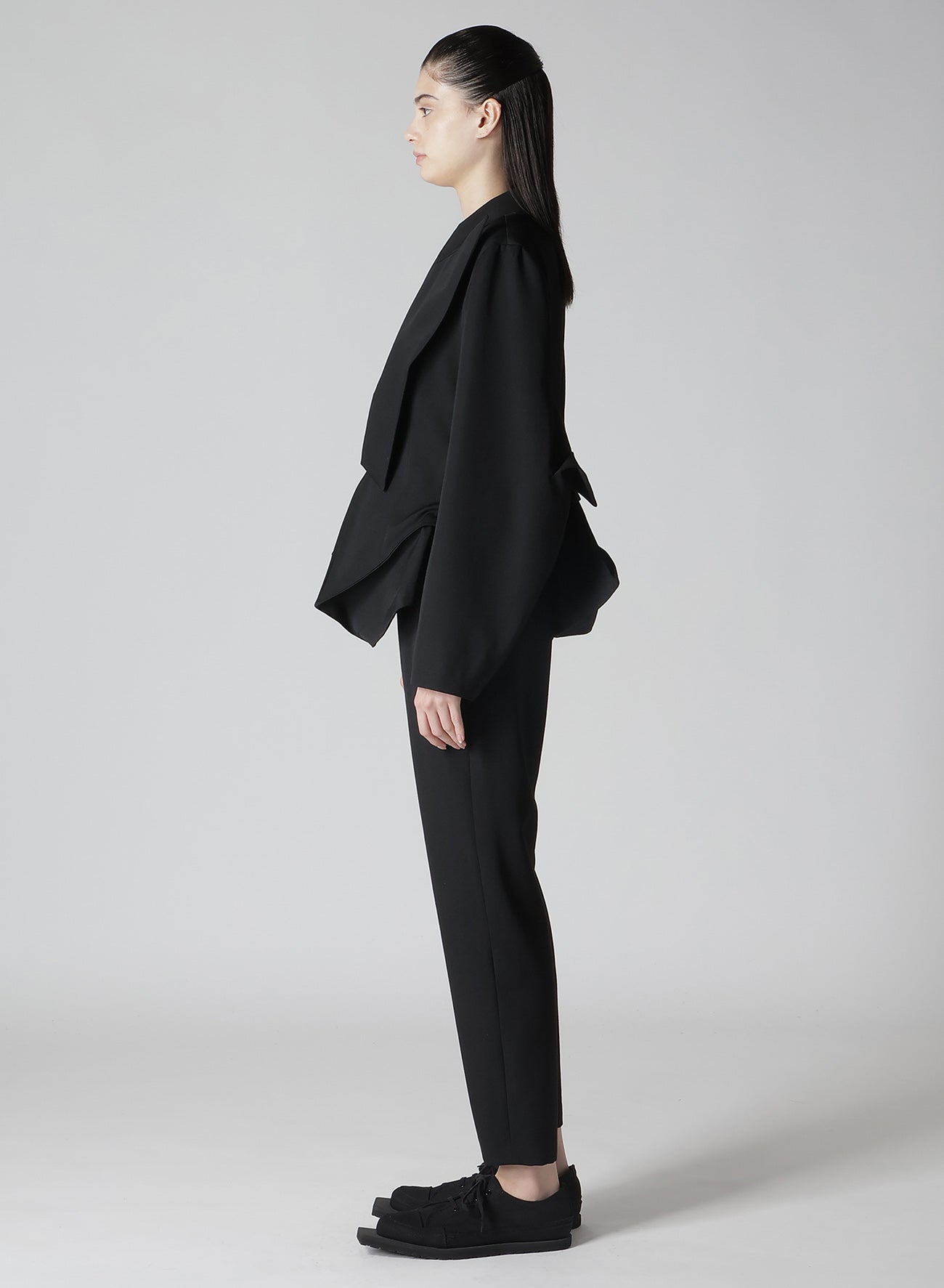 GABARDINE BOX HEM PEAKED JACKET – THE SHOP YOHJI YAMAMOTO