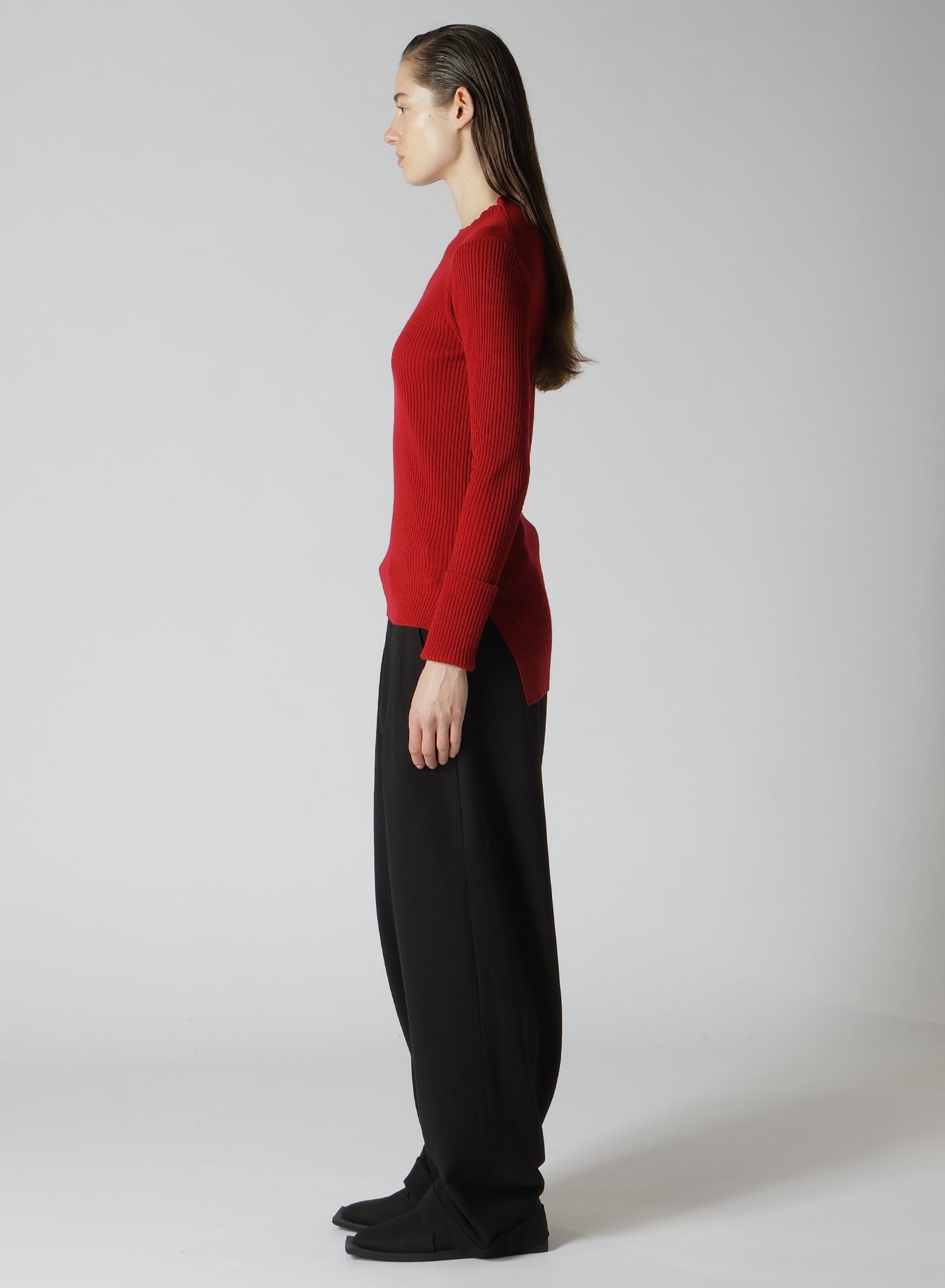 12G1P 2X2 RIB RIBBED SWEATER