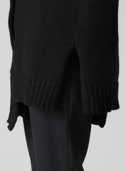 PLATING CABLE KNIT ASYMMETRY PANELED PO