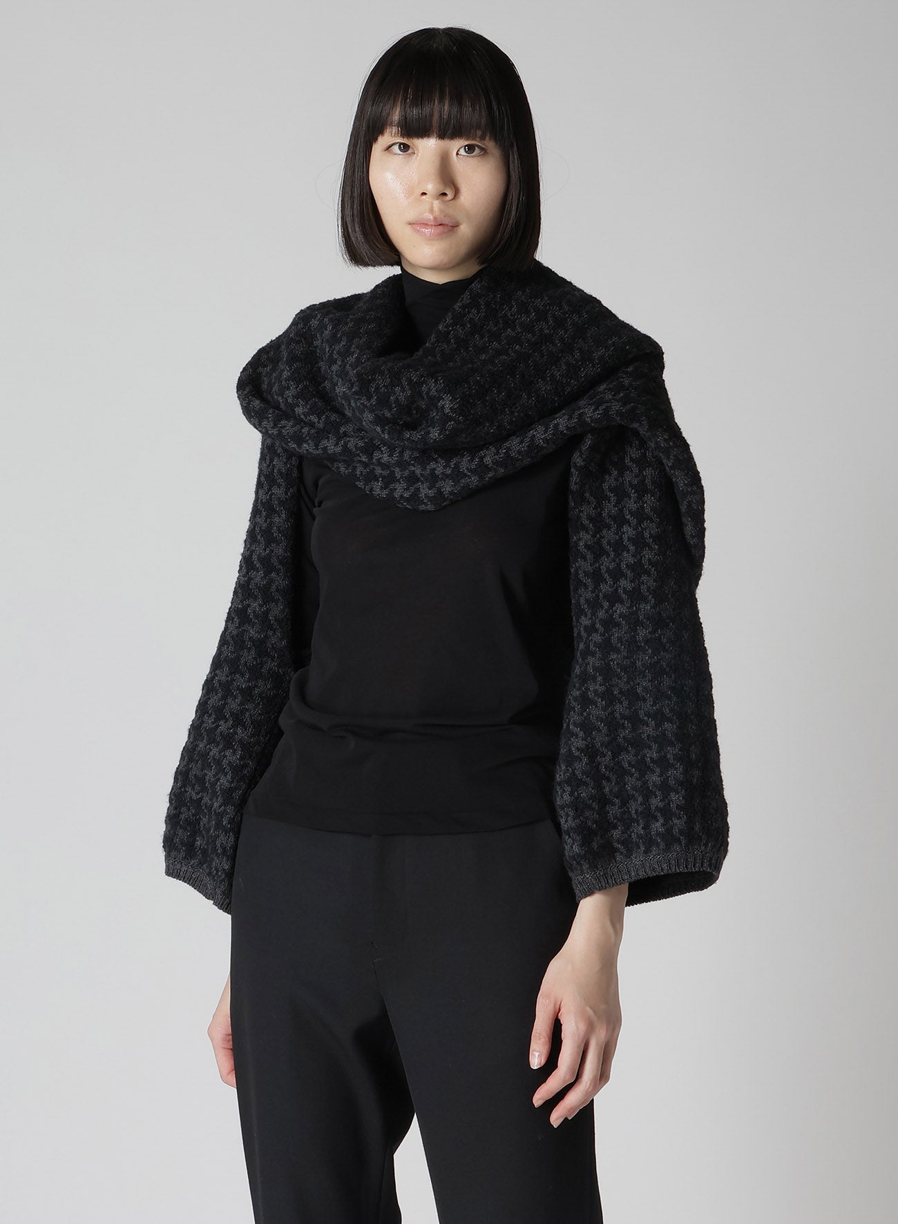 HOUNDSTOOTH L BOLERO STOLE