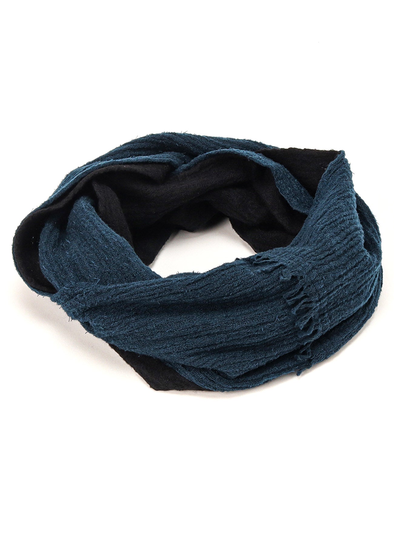 SHRINK WOOL CREPE PANEL NECK WARMER