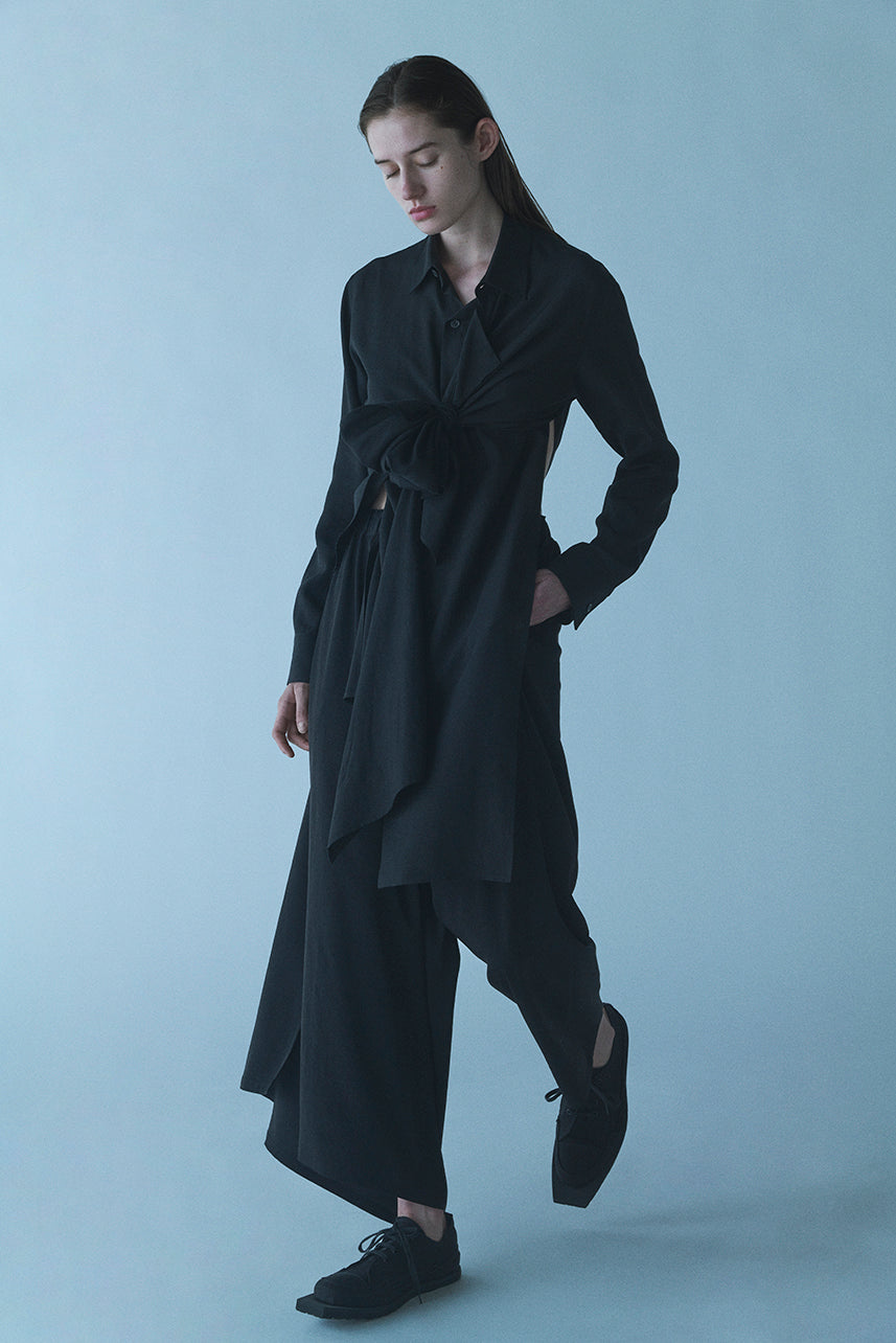 TA/PE CREPE DE CHINE GATHERED WRAP PANTS – THE SHOP YOHJI YAMAMOTO