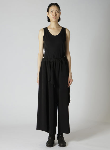 TA/PE CREPE DE CHINE GATHERED WRAP PANTS