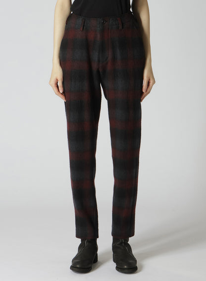 GREY OMBRE PLAID BASIC PANTS B