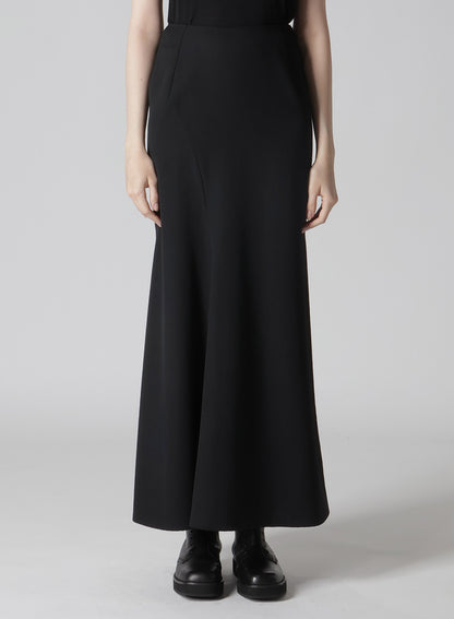 2/60 WOOL GABARDINE DIAGONAL PANEL SKIRT