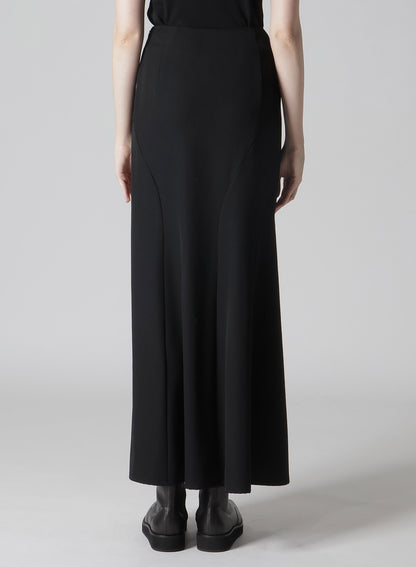 2/60 WOOL GABARDINE DIAGONAL PANEL SKIRT