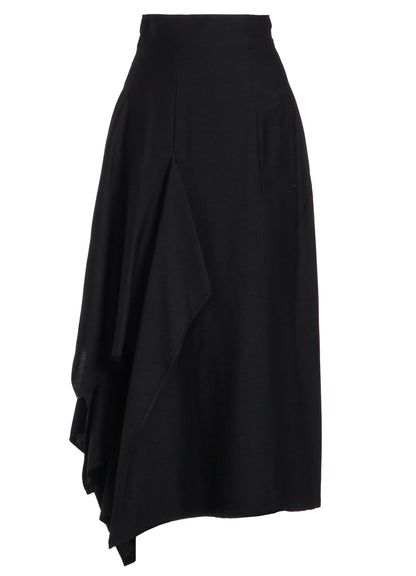 Ry/Si DOUBLE LAYER R DRAPED HIGH-WAIST SKIRT