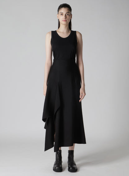 Ry/Si DOUBLE LAYER R DRAPED HIGH-WAIST SKIRT