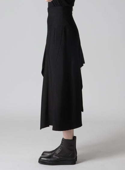 Ry/Si DOUBLE LAYER R DRAPED HIGH-WAIST SKIRT