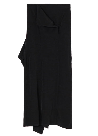 TA/PE CREPE DE CHINE B DRAPED HIGH-WAIST SKIRT