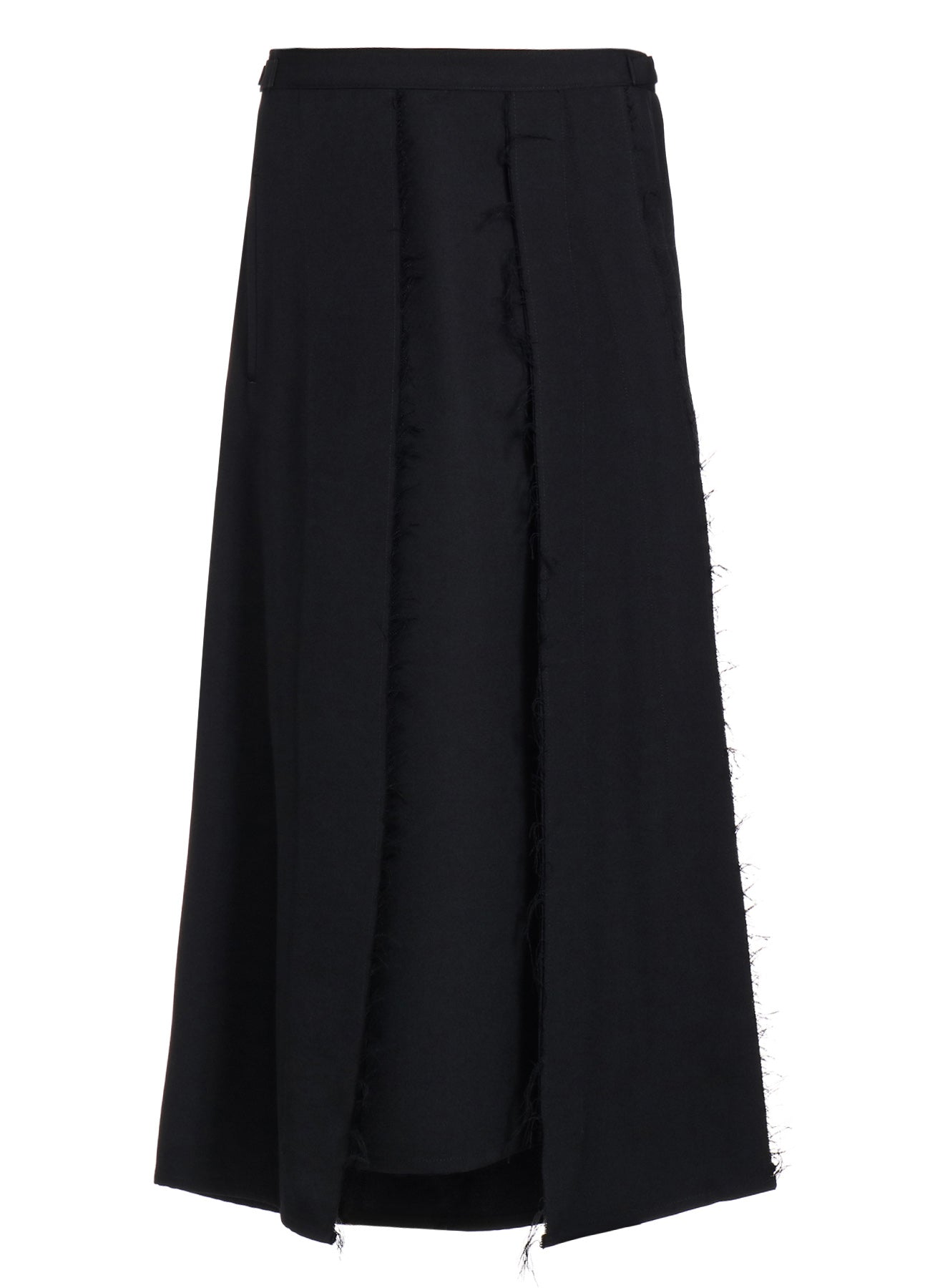 2/60 WOOL GABARDINE PANELED PLEATED SKIRT A