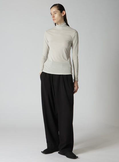 80/-HIGH GAUGE SINGLE JERSEY TURTLE NECK LONG SLV PO