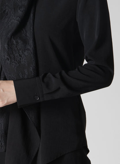 【1/11 10:00(JST) Release】TA/PE CREPE DE CHINE STOLE DETAIL BLOUSE