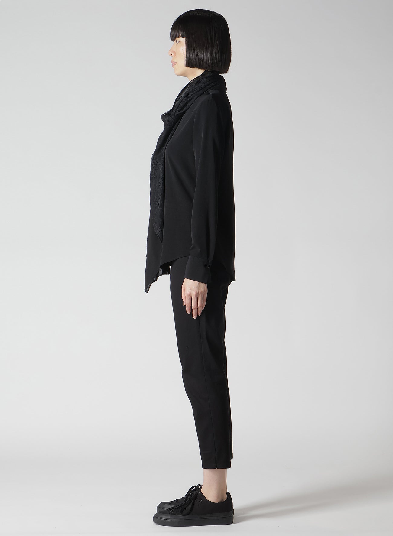 【1/11 10:00(JST) Release】TA/PE CREPE DE CHINE STOLE DETAIL BLOUSE