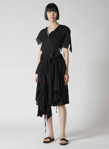 MODAL LAWN GATHER DETAIL DRESS