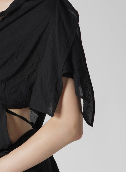 MODAL LAWN GATHER DETAIL DRESS