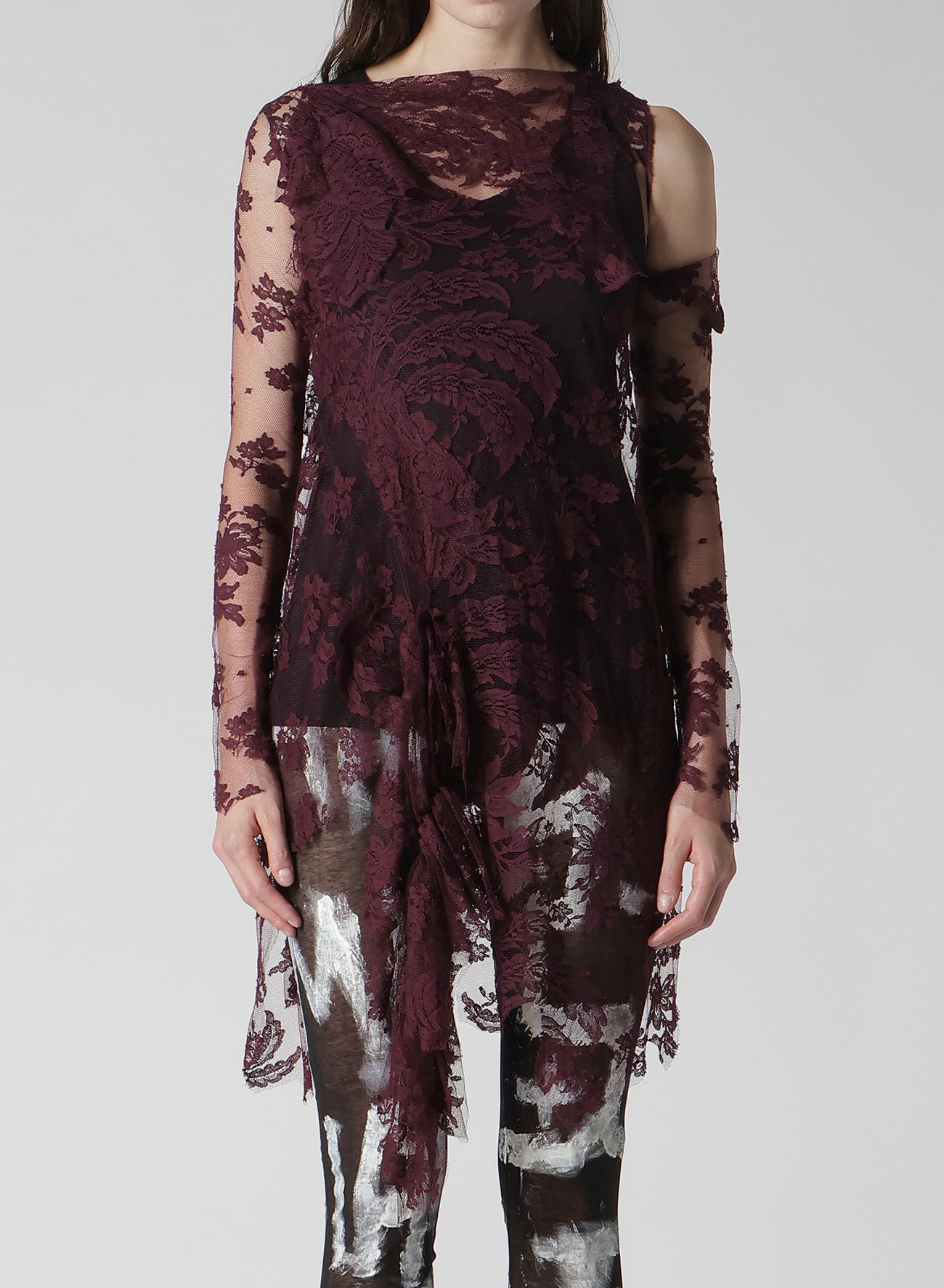 reverse lace dress REVERSE LACE LACE SHIRT DRESS