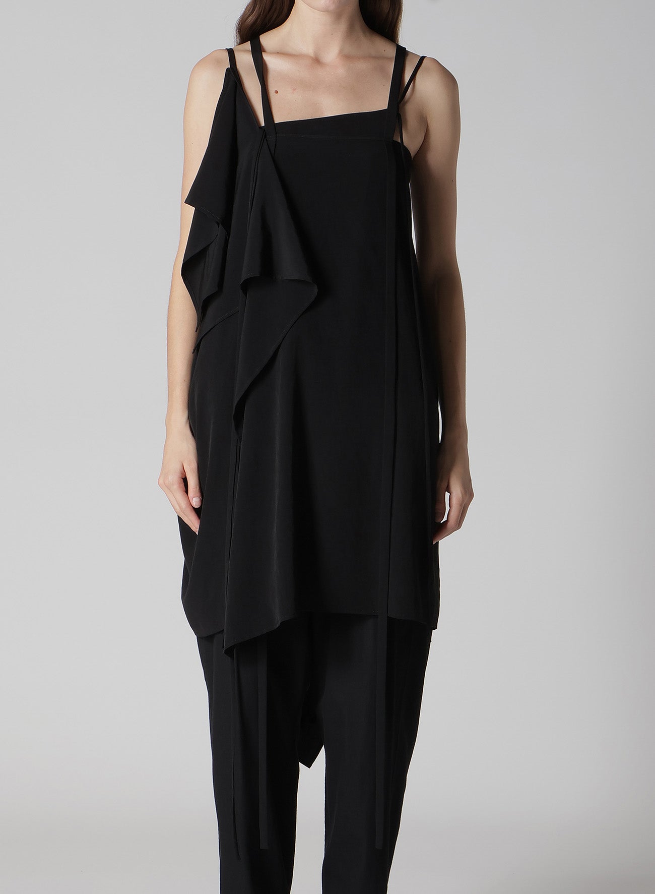 【1/11 10:00(JST) Release】TA/PE CREPE DE CHINE R DRAPED STRING DRESS