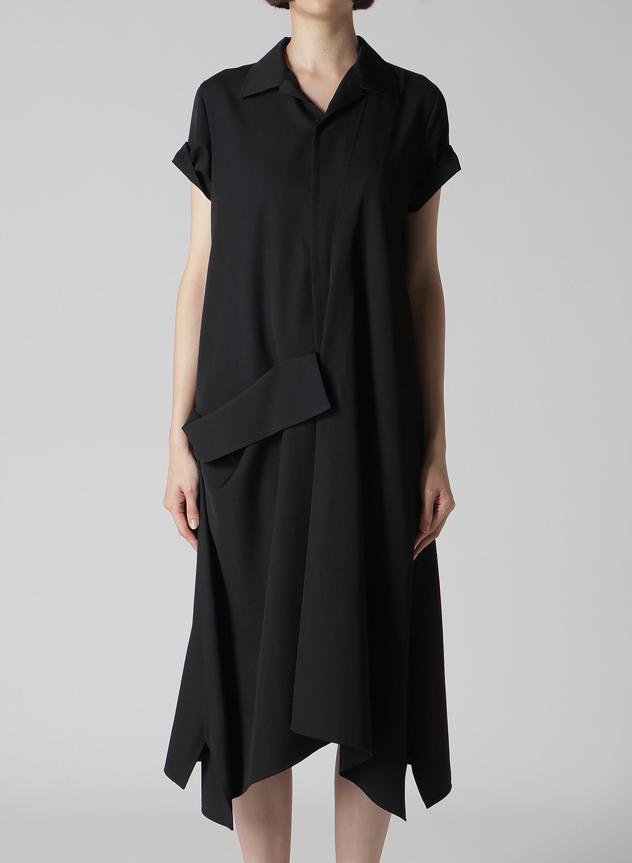 【1/11 10:00(JST) Release】GABARDINE R DRAPED SHIRT DRESS